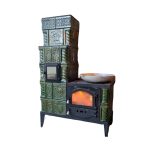 Soba cu Plita Mare 5.5R M17 Verde Cuptor Stanga Geam Usa Grande